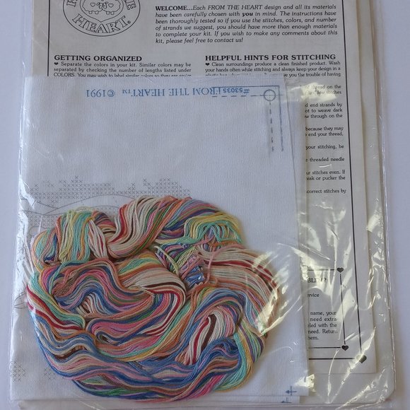 From the Heart Stamped Cross Stitch Birth Record - Picture 5 of 5